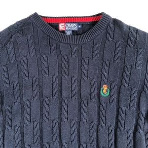 Vintage Ralph Lauren Chaps Cable Knit Sweater Sz M